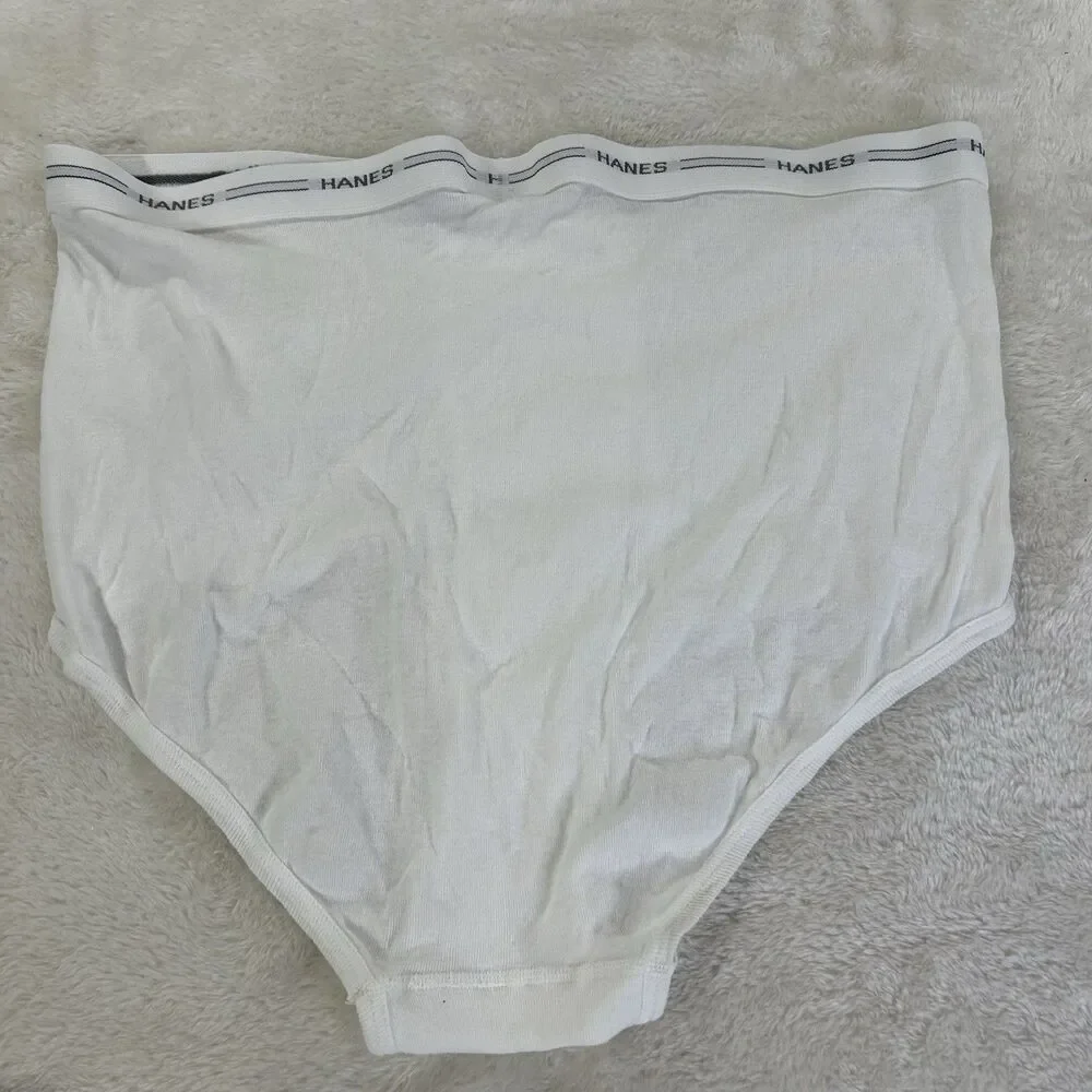 VINTAGE LOT OF 3 Hanes Cotton Mens Briefs White 3X (48-50) Comfort Flex NEW
